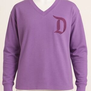 NEW Disney Disneyland Resort Lavender Purple V-Neck Sweatshirt Size 3X